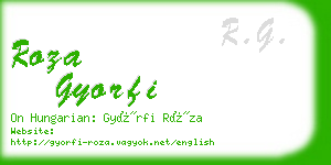 roza gyorfi business card